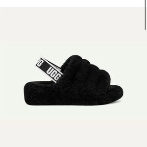 UGG Black Fluff Yeah Slides